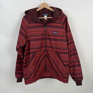 Patagonia Slopestyle Hoody Hoodie 2.0 Mens Medium Red Striped  29851 Jacket